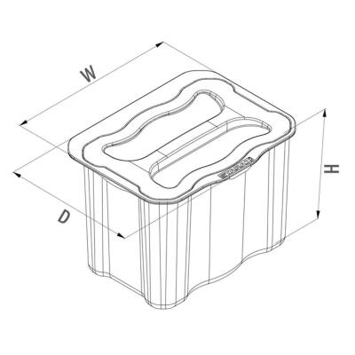 Starax S-2575 Askılı Çöp Kovası 5 LT, Gri - 2