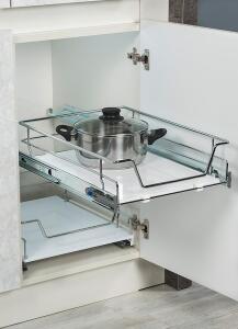 STARAX S-2309 Ahşap Tablalı Bağımsız Teleskopik Raylı Çekmece, 45 cm - Starax