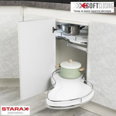 Starax S-3016 Sağ Kaymaz Döner Tablalı Kör Köşe Mekanizması - 1