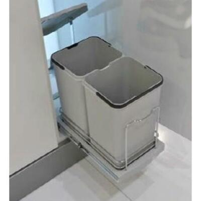 Starax Teleskopik Raylı Plastik Gövde çöp Kovası 12+12 LT - 1