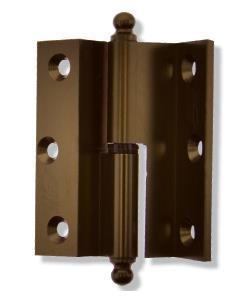 TUBA 12 cm Cumbalı Alüminyum Menteşe, Sağ, Kahverengi - 1