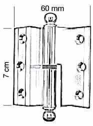 TUBA 7 cm Cumbalı Alüminyum Menteşe, Sol, Kahverengi - 2