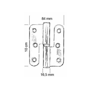 TUBA L1-510 10 cm Oval Lux Alüminyum Menteşe, Saten, Sağ - 2