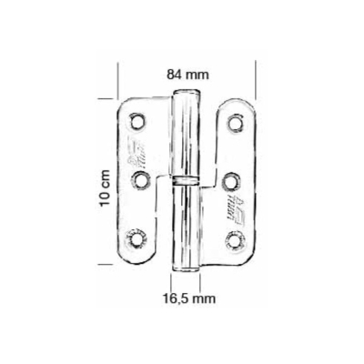 TUBA L1-510 10 cm Oval Lux Alüminyum Menteşe, Saten, Sağ - 2