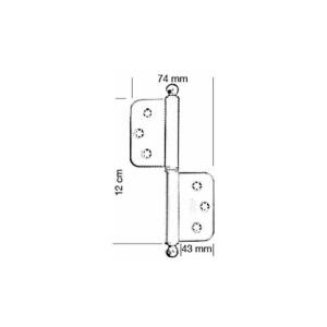 TUBA PN-312, 12 cm Panel Tipi Yönsüz Alüminyum Menteşe, Saten renk - 2
