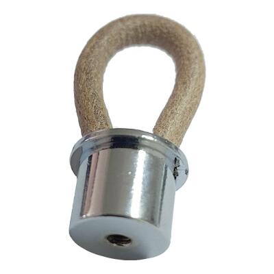 TRN Deri Kulp, 046-KRTB, Krom gövde, Açık Kahverengi Deri ipli - 2