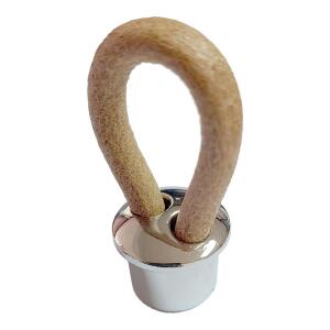 TRN Deri Kulp, 046-KRTB, Krom gövde, Açık Kahverengi Deri ipli - Turanlar