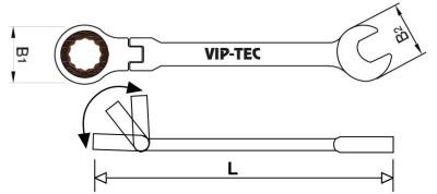VIP-TEC VT106017 Cırcırlı Kombine Anahtar 17mm - 2