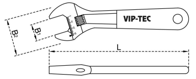 VIP-TEC Kurbağacık Anahtar VT852, 150 mm - 2