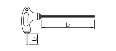 VIP-TEC VT825-5.0L T Saplı Allen Anahtar - 2